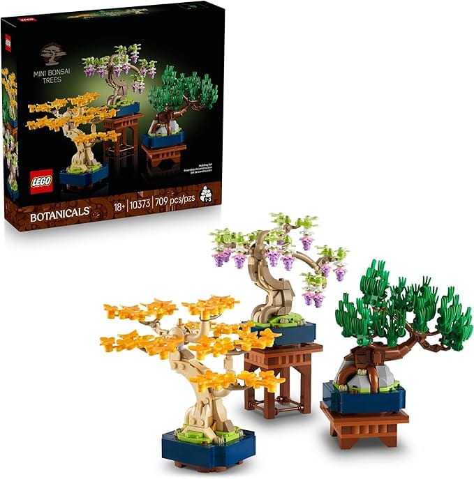 LEGO Botanicals Mini Bonsai Trees Building Set - Artificial Bonsai Tree Building Blocks