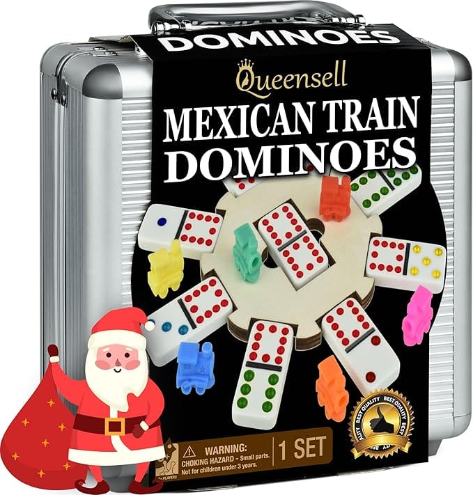 Mexican Train Dominoes Double Nine Colored Dot Set with Aluminum Case is the gold-standard entry point for domino enthusiasts seeking quality gameplay without premium pricing. With 55 vibrant colored-dot dominoes, professional-grade construction, sturdy aluminum carry case, and everything needed to play Mexican Train immediately, it delivers exceptional value at $18-$28
